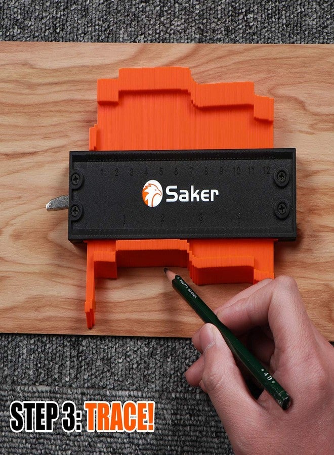 Saker Contour Gauge Profile Tool- Adjustable Lock-Precisely Copy Irregular Shape Duplicator -Father's Day Gift for Irregular Welding Woodworking Tracing -Tool for DIY Handyman, Construction (10INCH) - Image 5