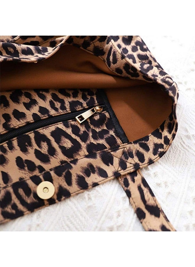 Valentoria Leopard Shoulder Bag Soft Large Tote Purse Handbag Travel Satchel For Women  - Image 4