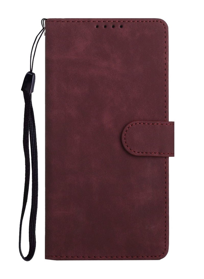 Suteni Magnetic Clasp Flip Cover Card Slots Leather Phone Case for Samsung - Image 1