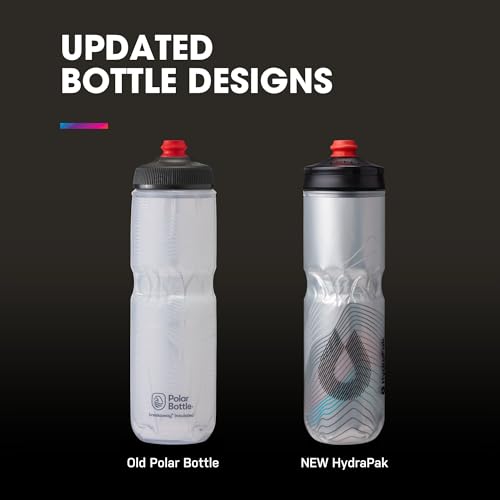 HydraPak | Polar Bottle - Polar Surge Insulated Bike Water Bottle 2-Pack - High Flow, Cycling & Sports Squeeze Bottle (Ascent Blue, 700ml / 24oz) - Image 3