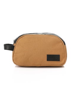 M&O M&O Linen And Genuine Leather Clutch In beige  - Image 2