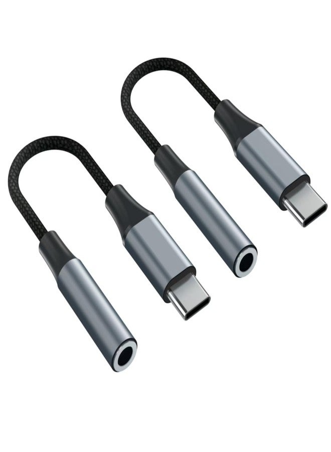 محول YGKSAA من قطعتين من منفذ USB-C إلى مقبس سماعة رأس أنثى 3.5 ملم، غلاف معدني مطور، متوافق مع سامسونج S20+/S21 ألترا، آيفون 15 و16، وغيرها من أجهزة الصوت التي تعمل بمنفذ USB-C - Image 1