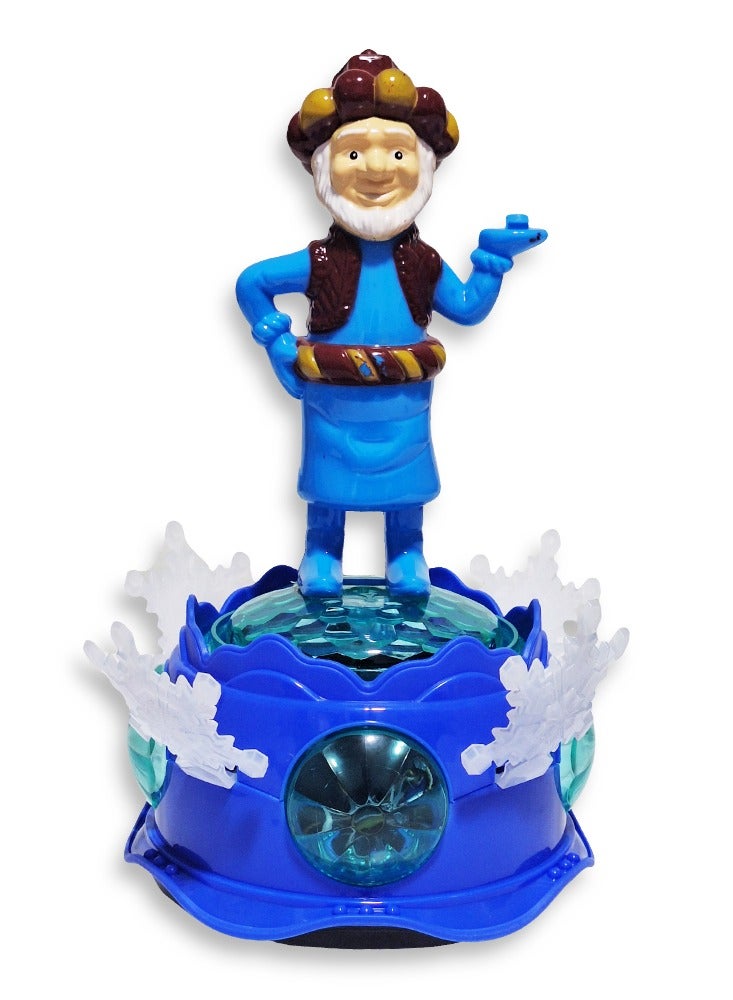 Ramadan lantern, a wonderful musical action toy for children, a dancing Ramadan lantern with cartoon characters and an animated luminous snowflake shape, cute Ramadan lanterns, a new Ramadan lantern toy for children, model ZR174-6, thin man, green - Image 1