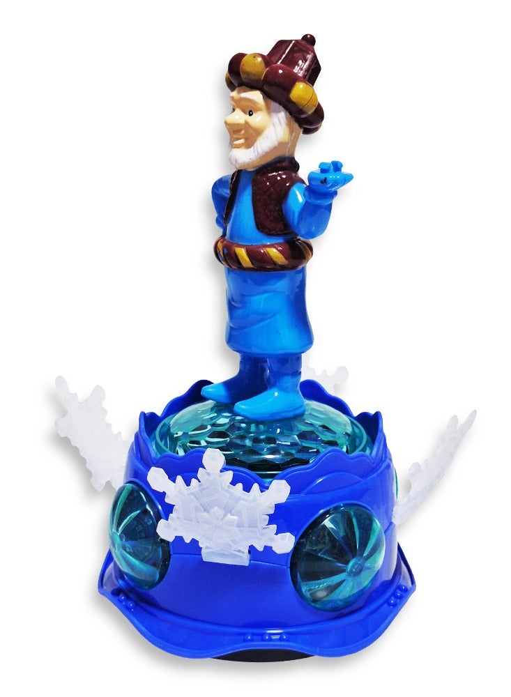 Ramadan lantern, a wonderful musical action toy for children, a dancing Ramadan lantern with cartoon characters and an animated luminous snowflake shape, cute Ramadan lanterns, a new Ramadan lantern toy for children, model ZR174-6, thin man, green - Image 4