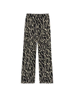 Wideleg zebra pattern trousers