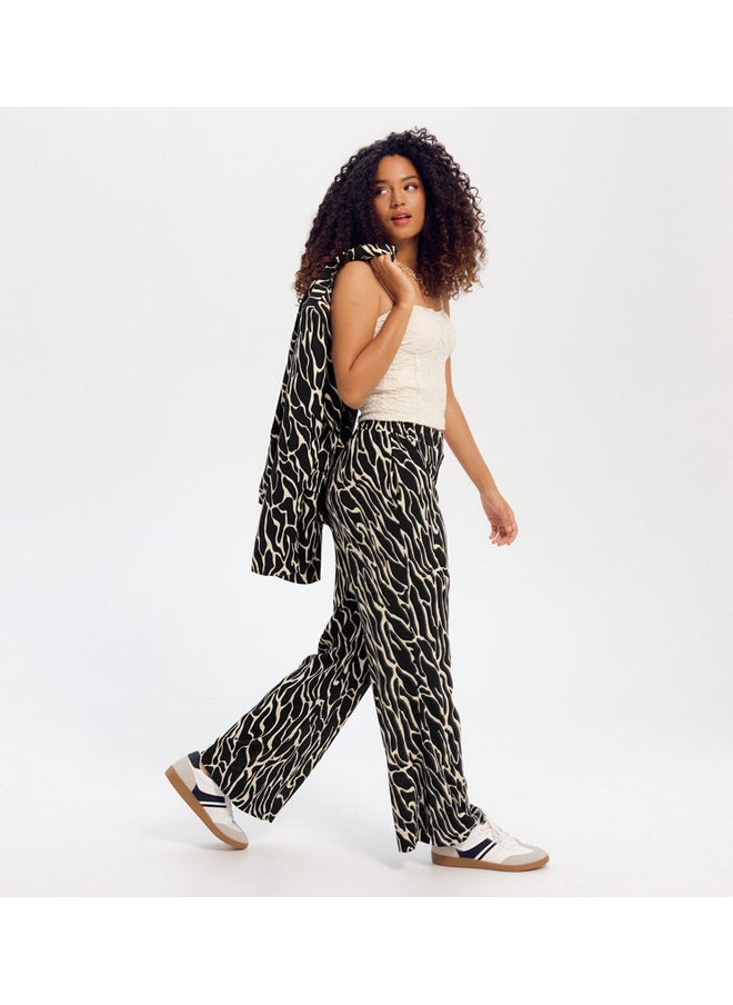 promod - Wideleg zebra pattern trousers - Image 1