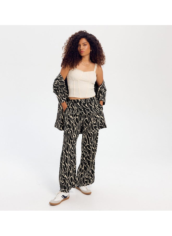 promod - Wideleg zebra pattern trousers - Image 1