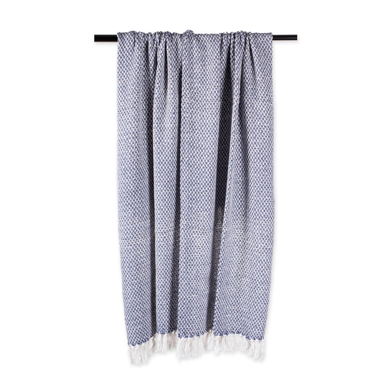 DII 100% Cotton Basket Weave Throw for Indoor/Outdoor Use Camping Bbq's Beaches Everyday Blanket, 50 x 60, Woven Stripe - Image 3