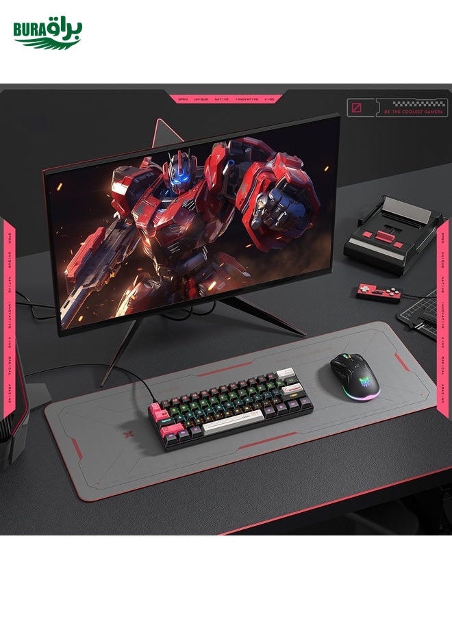 BURAQ - ONIKUMA G55 61 Keys RGB Colorful Lighting Wired Gaming Mechanical Keyboard(Black) - Image 1