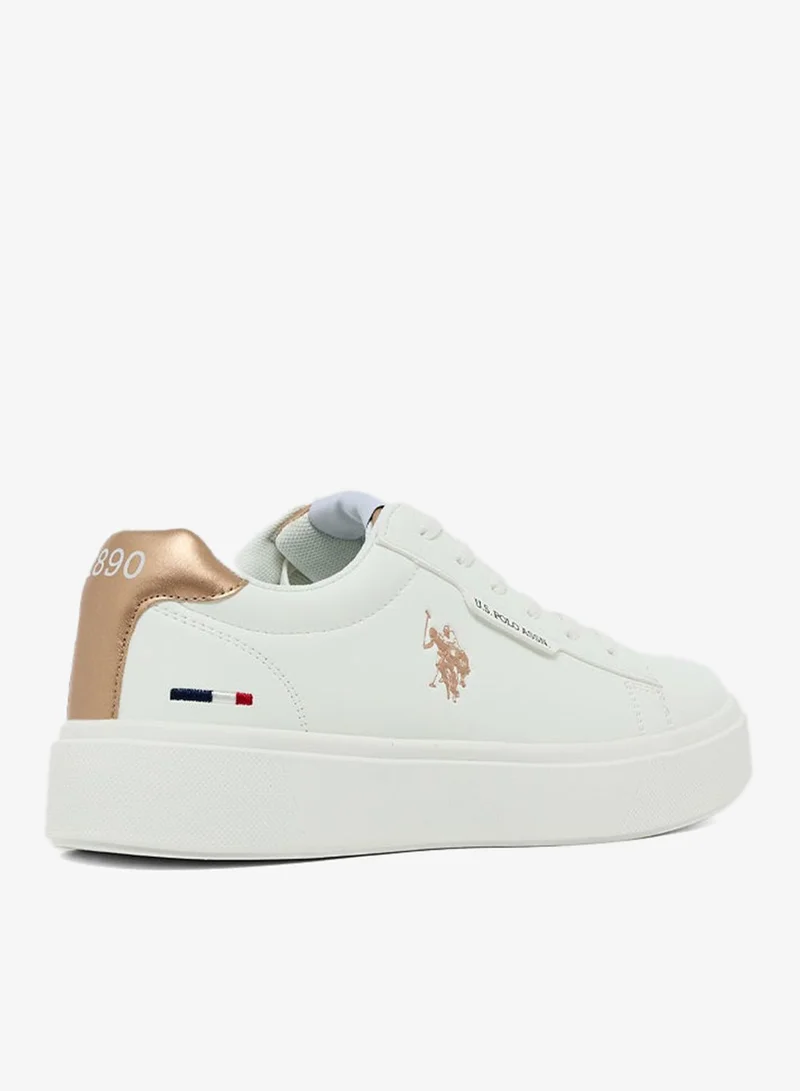 U.S. Polo Assn. WHITE Women Low Top Comfort Sneakers for Women | Best Price UAE