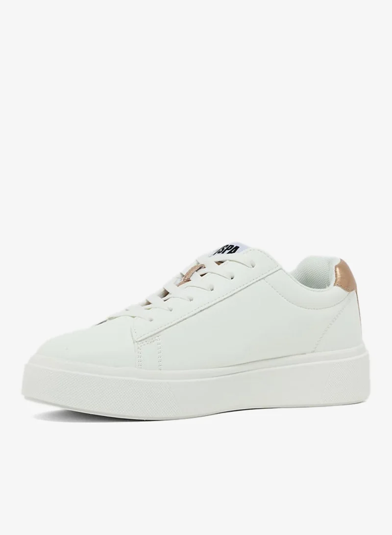 U.S. Polo Assn. WHITE Women Low Top Comfort Sneakers for Women | Best Price UAE