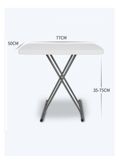 Organized Home Organized Home Folding Table Portable Camping Foldable Desk MultiFunction Home Sofa Bed Side Table with 6 Adjustable Heights White  - Image 4