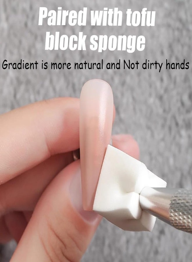 Bolt Bee Nail Art Sponge Set with Metal Grabber, 50 Replaceable Multicolor Cube Blocks for Ombre, Gradient, Stamping Design - Image 5