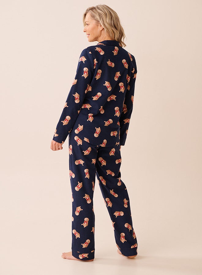 La Vie en Rose Penguin Print Flannel PJ Set - Image 2