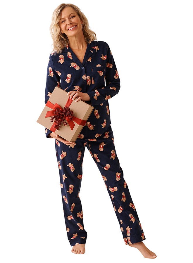 La Vie en Rose Penguin Print Flannel PJ Set - Image 1