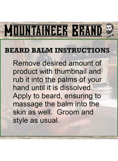mountaineer brand Mountaineer Brand Heavy Duty Beard Balm For Men 100% Natural With No Parabens Or Dyes Leave In Styling And Conditioning Balm Shape Smooth Grooming Beard Kit Original Scent 2Oz  - Image 4