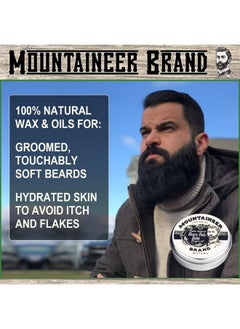 mountaineer brand Mountaineer Brand Heavy Duty Beard Balm For Men 100% Natural With No Parabens Or Dyes Leave In Styling And Conditioning Balm Shape Smooth Grooming Beard Kit Original Scent 2Oz  - Image 2