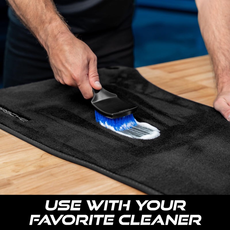 Viking فرشاة تنظيف السجاد وفرك الفراشات من فايكنغ للأرضيات، فرشاة تنظيف لداخل السيارة والمنزل، باللونين الأسود والأزرق، 8.3 بوصة × 2.5 بوصة - Image 3