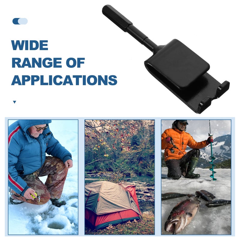Fishing Drill Adapter for Ice Anchor, Durable Spiral Screw for Camping Grounds - Image 5