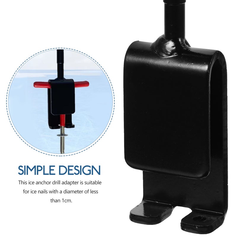Fishing Drill Adapter for Ice Anchor, Durable Spiral Screw for Camping Grounds - Image 2