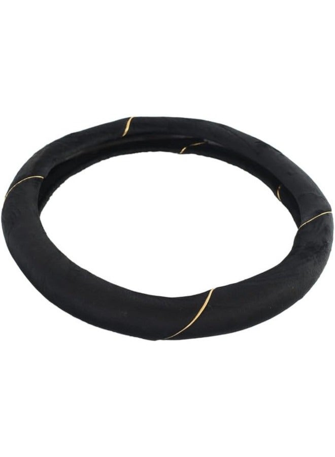 غطاء عجلة القيادة من كابوتان - (اسود مع خط اصفر) - Image 1