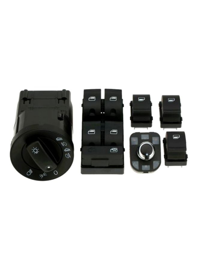 docooler 6-Piece OEM Car Headlight Control Switch Kit For Audi A4/B6/B7 2002-2008 - Image 1