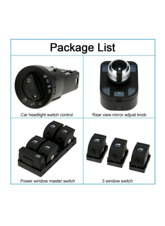 docooler 6-Piece OEM Car Headlight Control Switch Kit For Audi A4/B6/B7 2002-2008 - Image 4