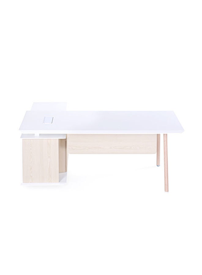 Neo Front Manager Table Powder Coated Director Table Executive Desk L Shape With Side Cabinet 1.8 m - Image 1
