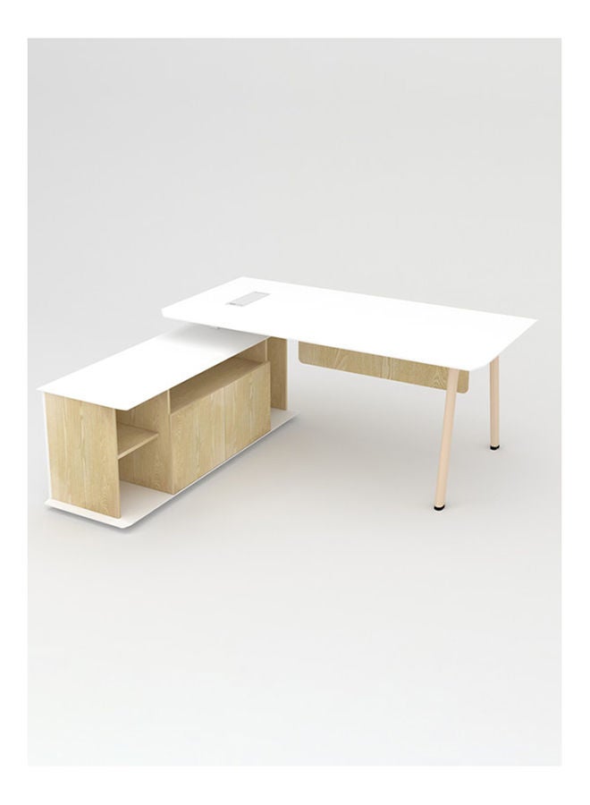 Neo Front Manager Table Powder Coated Director Table Executive Desk L Shape With Side Cabinet 1.8 m - Image 4