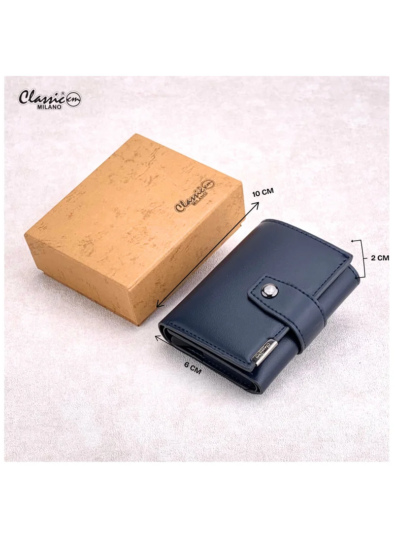 Classic Milano Blue (K1802-1555#) Classic Milano RFID Blocking Faux Leather Wallet for Men and Women | Card Holder Wallet Pop-up, Credit Card Holder for Men | Wallet for Men & Women’s Card Wallet for Men | Best Price UAE
