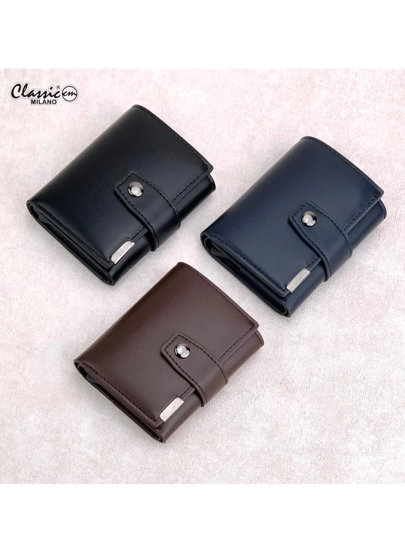 Classic Milano Blue (K1802-1555#) Classic Milano RFID Blocking Faux Leather Wallet for Men and Women | Card Holder Wallet Pop-up, Credit Card Holder for Men | Wallet for Men & Women’s Card Wallet for Men | Best Price UAE