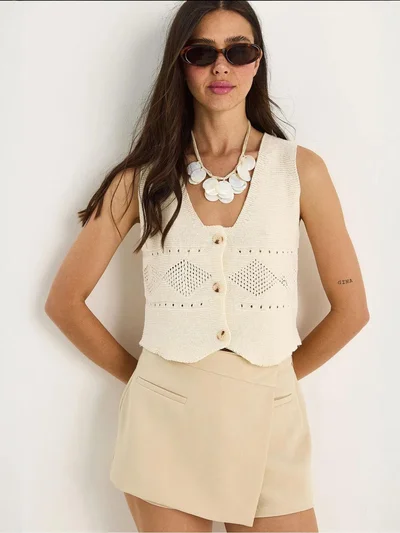بيانكو لوتشي سترة قصيرة بياقة على شكل حرف  وأزرار من لوكسي