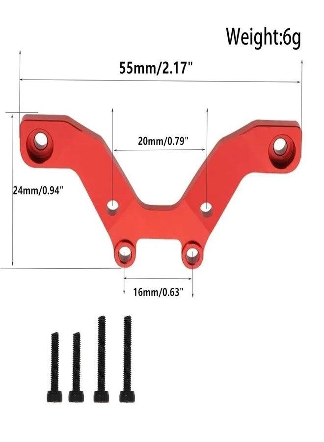 UURCSKY Aluminum Front Shock Tower Brace Damper Plate for ARRMA 1/18 Typhon Grom Mega 380 RC Upgrade Parts(Red - Image 4