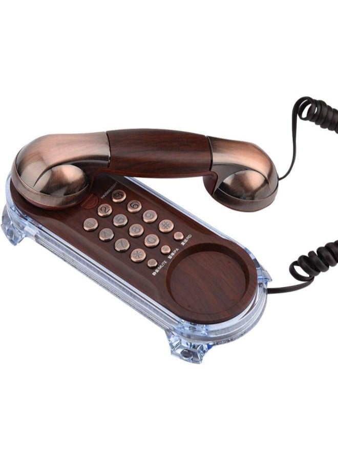 klarako Antique wall-mounted retro telephone Cable-fixed telephone Land-line fashion telephone for home hotel(Red) - Image 1