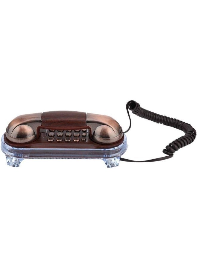 klarako Antique wall-mounted retro telephone Cable-fixed telephone Land-line fashion telephone for home hotel(Red) - Image 5