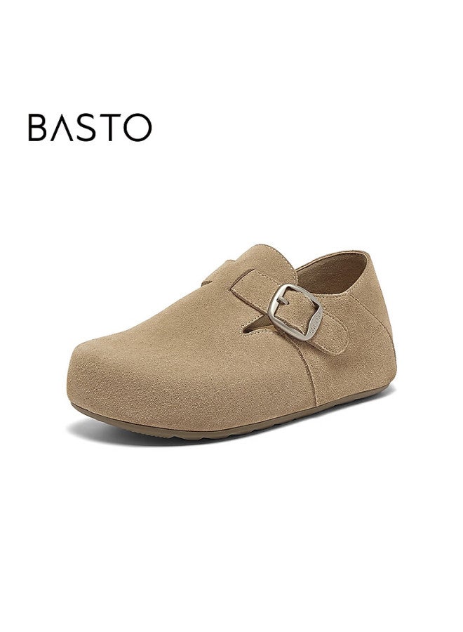 Basto 25 Autumn Birkenstock Style Fashion Retro Commuter Casual Women's Flats D3532cm5 Beige Size 35 - Image 1