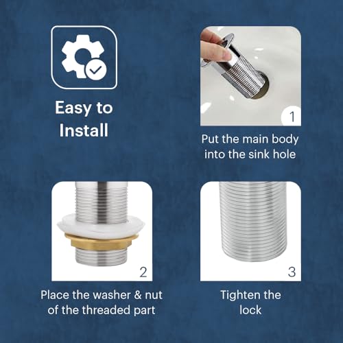Johnson Bathrooms Johnson Forged Brass Pop-up Waste Ceramic Top Waste Coupling| Full Thread Waste Coupling for Wash Basins| White Chrome Pop-up Drain Outlet System - Image 2