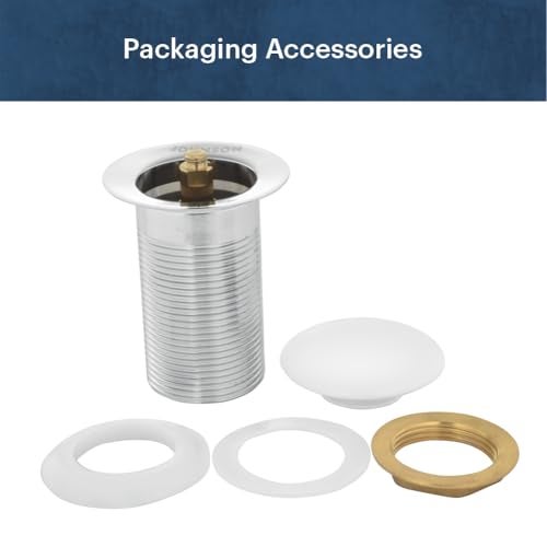 Johnson Bathrooms Johnson Forged Brass Pop-up Waste Ceramic Top Waste Coupling| Full Thread Waste Coupling for Wash Basins| White Chrome Pop-up Drain Outlet System - Image 3