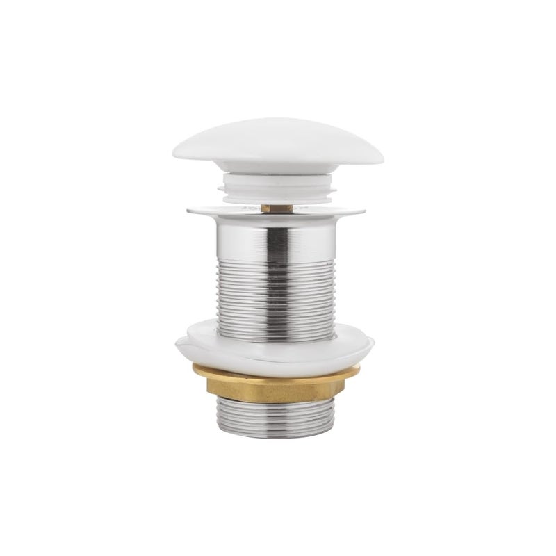 Johnson Bathrooms Johnson Forged Brass Pop-up Waste Ceramic Top Waste Coupling| Full Thread Waste Coupling for Wash Basins| White Chrome Pop-up Drain Outlet System - Image 5