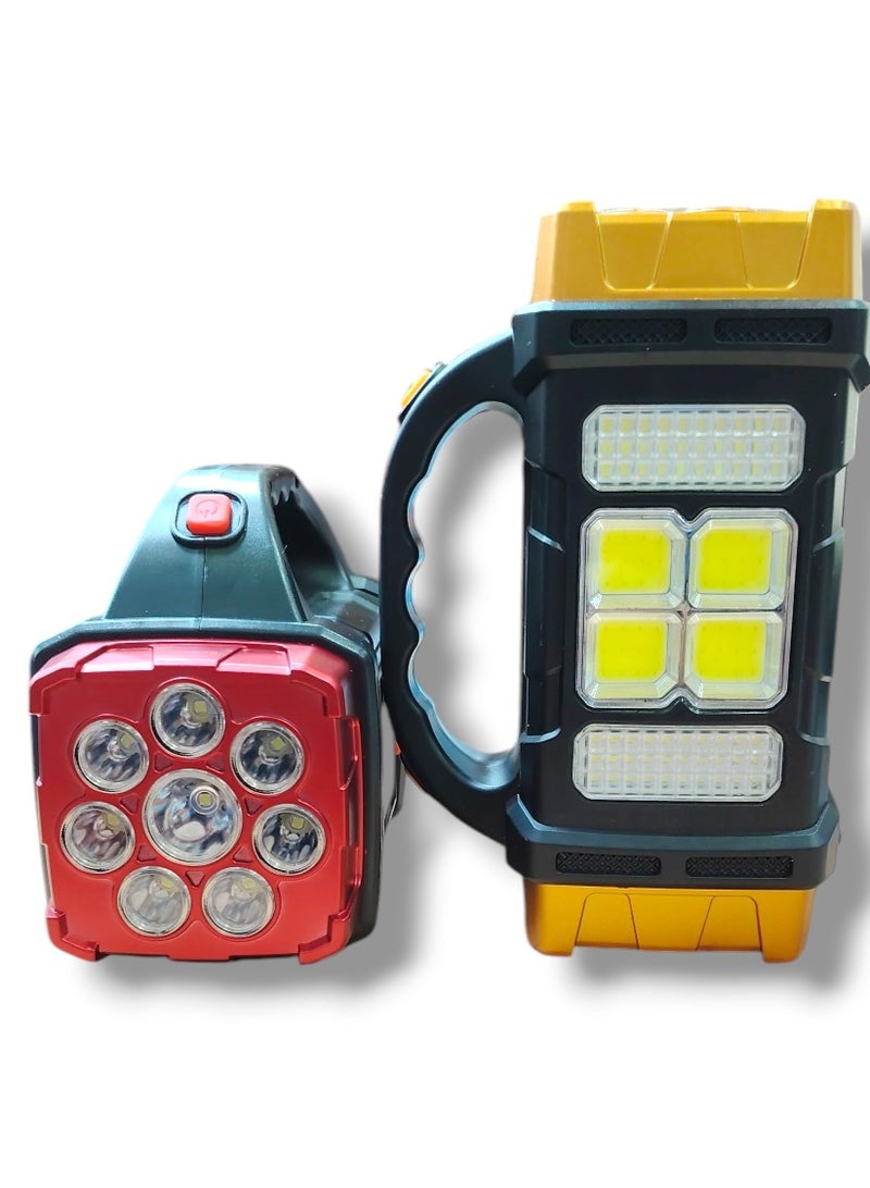 كشاف LED بالطاقة الشمسية/قابل لإعادة الشحن للتخييم - Image 1