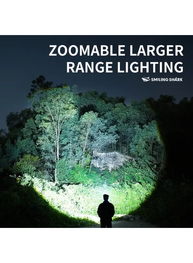 سميلينغ شارك حساس الحركة مصباح أمامي LED قابل لإعادة الشحن قابل للتكبير / التصغير فضي 3 أوضاع منفذ Type C - Image 4