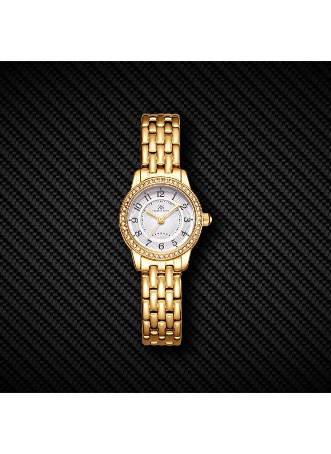 KENNETH SCOTT Women's Analog Display Watch With Gold Stainless Steel Strap - K25511-GBGW  - Image 4