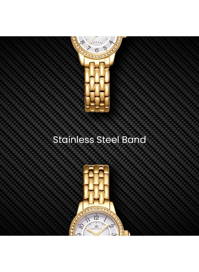 KENNETH SCOTT Women's Stainless Steel Analog Watch K25511-GBGW - 23 mm