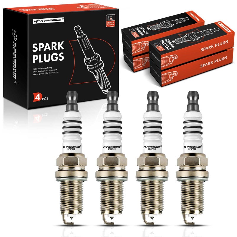 APremium Iridium Platinum Spark Plugs Compatible with Honda Civic 2006 2007 2008 2009 2010 2011 18L Pack of 4