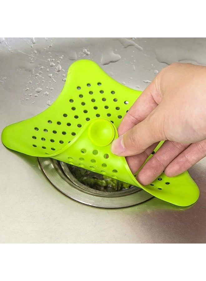 Pack of 2 Star Bathroom Drain Hair Catcher Bath Stopper Plug Sink Strainer Filter Shower, Drain Protector  - Image 3