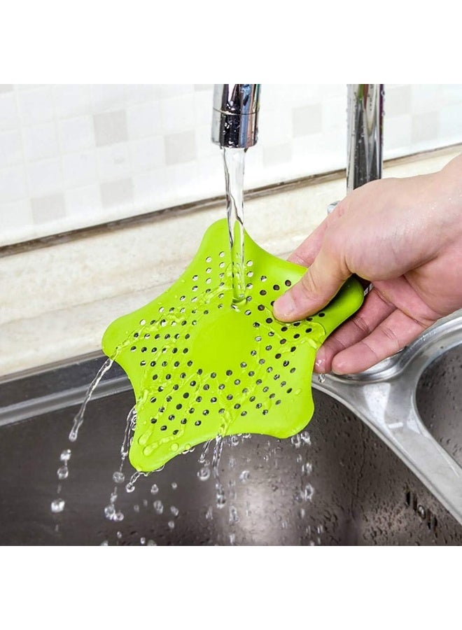 Pack of 2 Star Bathroom Drain Hair Catcher Bath Stopper Plug Sink Strainer Filter Shower, Drain Protector  - Image 4