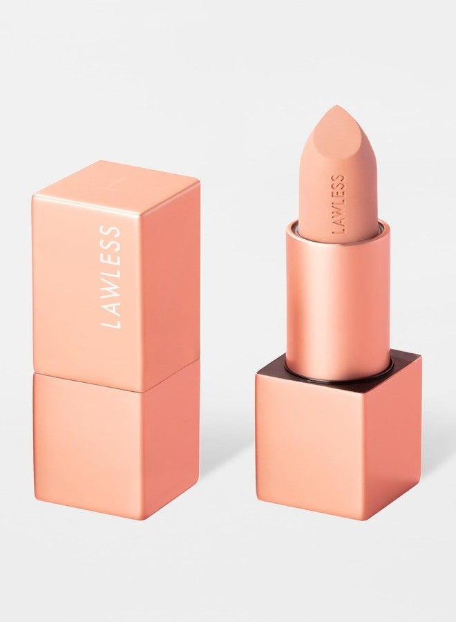 Lawless Women's Forget the Filler Lip-Plumping Line-Smoothing Satin Cream Lipstick, Platinum, 0.1 Ounce - Image 2