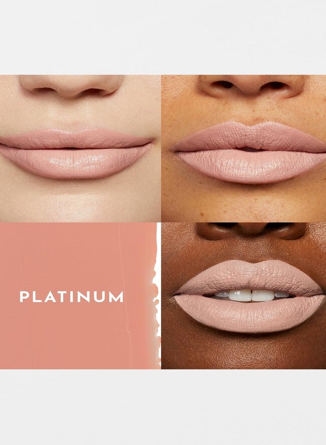 Lawless Women's Forget the Filler Lip-Plumping Line-Smoothing Satin Cream Lipstick, Platinum, 0.1 Ounce - Image 4