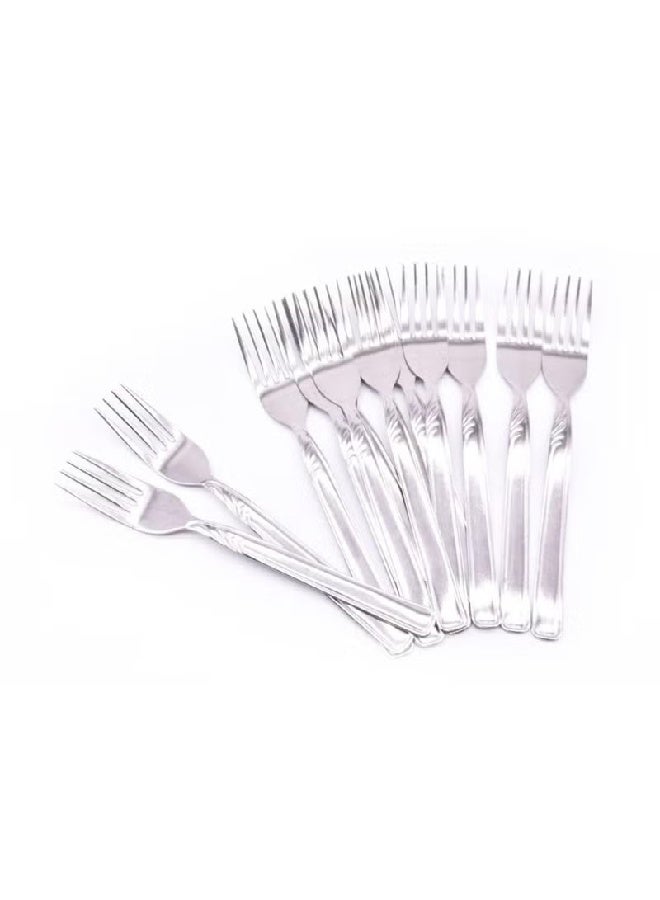 LTR NCS-769SDF Stainless Steel Dessert Fork Set – Elegant Tableware, Pack of 2 - Image 2