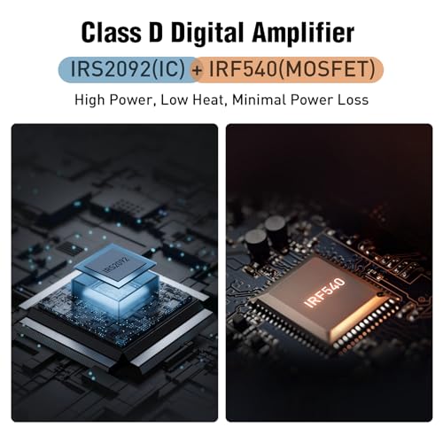 JinYeZi جين يي زي 10" 1200W مضخم صوت تحت المقعد مع أمب، أمب MOSFET من الفئة D وتصميم تبديد حرارة فعال، تحكم مستقل لفلتر التمرير المنخفض/الكسب/تعزيز الباس، مناسب للشاحنات/SUVs/جيب/MPVs - Image 3